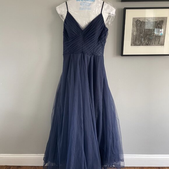 La Femme Illusion A-Line Tulle Ballgown Prom Dress, Size 16 - Picture 3 of 10